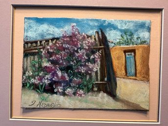 Lilacs By A Coyote Fence By Irene Nedboy Original Pastel