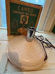 Vintage Cameo Revolving Christmas Tree Holder
