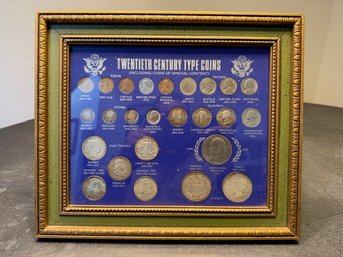 United States Twentieth Century Framed  Silver Etc Coins 1881-1971