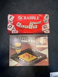Vintage Scrabble And Yahtzee Games