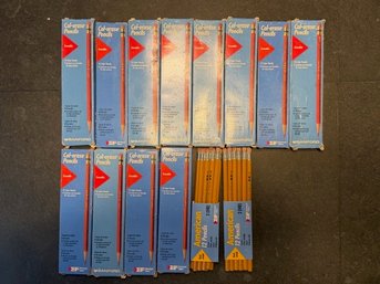 Multiple Boxes Of No 2 Hard Pencils Eberhard Farber Col Erase Sandford