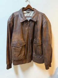 Members Only Great Horizon Express Xxl Men's Leather Bomber Jacket