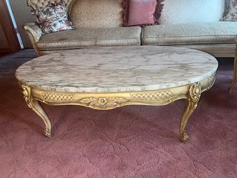 Oval Marble Coffee Table Excellent!
