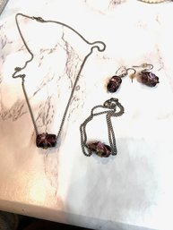 4 Piece Hand Blown Glass Bead On Chains Suite