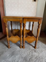A Pair Of Book Rack End/night Tables