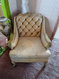 French Louis XV Chair Tufted Back