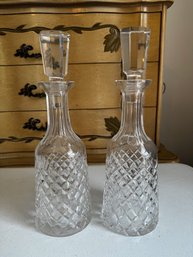 A Pair Of Waterford Lismore Wine Decanters