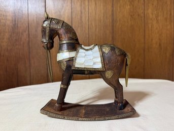 Rocking Horse Wood, Mother Of Pearl And Brass By Zoe
