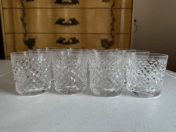 12 Low Ball Waterford Crystal Glasses Alana