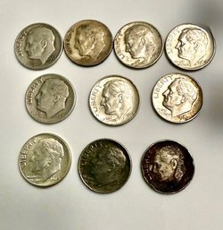 Group Of 10 Roosevelt Dimes (#1)