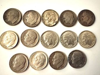 Group Of 14 Roosevelt Dimes (#7)