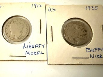 1912 Liberty Nickel, 1935 Buffalo Nickel, (#14)