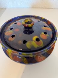 Vintage Crown Series Pottery Incense Holder Approx 6" Diameter