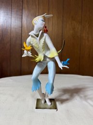 Hutschenreuther Porcelain Figure 'papageno' Boy With Birds 1950