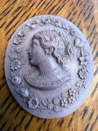 Victorian 'cameo' Relief Portrait Lava?, Rubbertree?