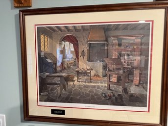 The Gutenberg Creation Litho With A Piece Of The Printing Machine By Ward Nichols