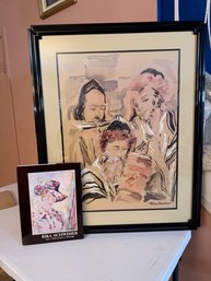 Exquistely Framed Limited Edition Lithograph By Rika Schwimer Including Book