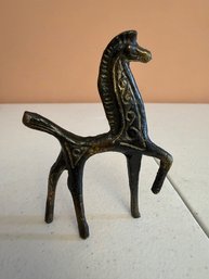 Bronze Etruscan Horse Sculpture Approx 5' 1960's