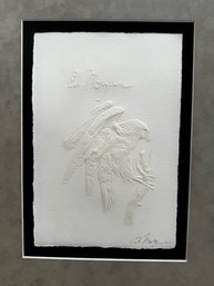 Ed Morgan Embossed Eagle, Limited Edition On Deckled Edge Paper Osm 16 X 20 Approx