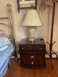 A Pair Of Night Tables MCM Mahogany Lacquer