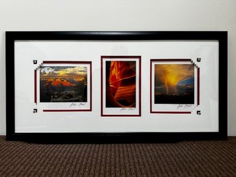 Triptych Signed Photos Of Monument Valley Navajo Tribal Park