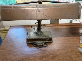 Early 1930's Deco Metal Desk Lamp