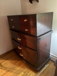 Tall Boy Dresser Mid Century Modern Mahogany Lacquer