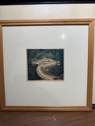 Hand Colored Etching By Phillip Dedrick Know For Surrealism, Based Out Of Illinois