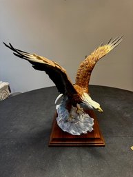 Giuseppe Tagliariol Porcelain Kaiser American Bald Eagle,  12 ' Tall