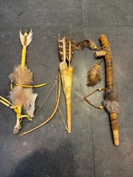 Group Of Three Native American Arrow Holders