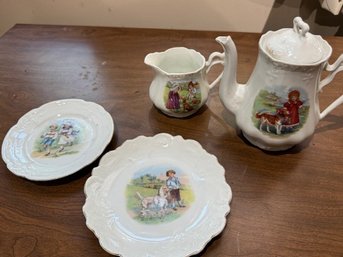 Group Of Porcelain Child's Tea Set