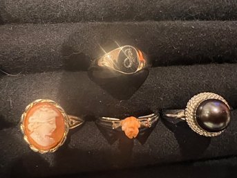 Group Of 4 Rings Sterling Silver