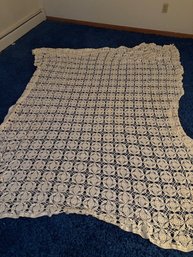 Crochet Table Cloth/children's Blanket 1960's