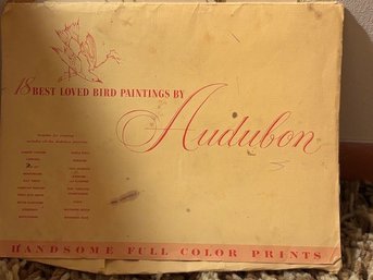 Audubon Print Portfolio, Two Framed As Well Approx 11 X 14'
