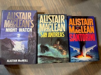 Alistar MacLean Novels San Andreas, Santorini And Night Watch First Edition Novels
