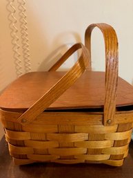 Retro Woven Picnic Basket Filled!