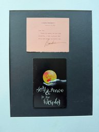 Barbra Streisand Holiday Card With Personal Note 1966 Signed To Tom John From Barbra