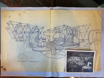 Set Design Blue Print And Photo Brave New World 1980 Directed By Burt Brinckerhoff