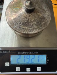 Sterling Silver Covered Jar Approx 3 H X 4 D 219.20 Grams