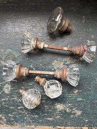 Multiple Antique Glass Door Knobs Sets And Singles