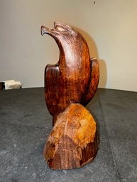 Exceptional Wood Carved Bald Eagle