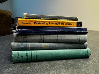 Group Of Vintage Text Books Brooklyn Tech High School