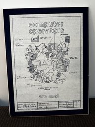 Wooden Plaque Sketch Computer Operators Are ANSI