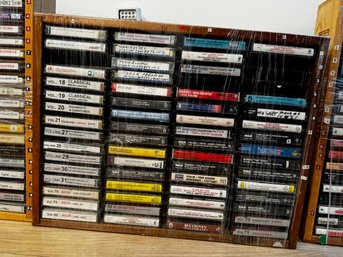 Approx 64 Cassette Tapes Classical Music And Display Holder
