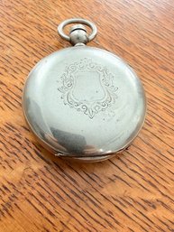 Silveroid Etched Closed Pocket Watch Case #1053258
