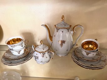 A Bavarian Porcelain Hand Painted Tea And Dessert Set Service For 5 Berchtesgarden
