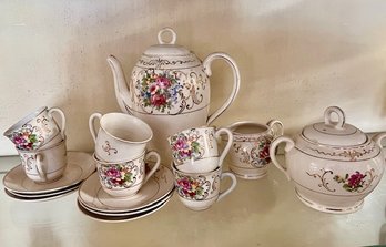 Hinode Japan Service For 6 Tea Set With Creamer Ans Sugar Bowl