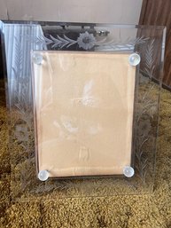 8 X 10 Etched Glass Table Top Frame A Beauty!