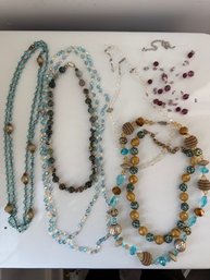 Collection Of Vintage Necklaces Crystal, Beaded, Floating