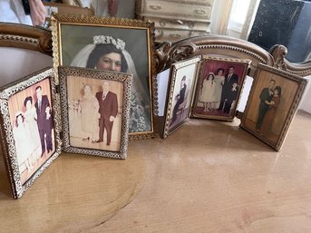 A Group Of 3 Vintage Frames, One Double , One Triple And One 8 X 10